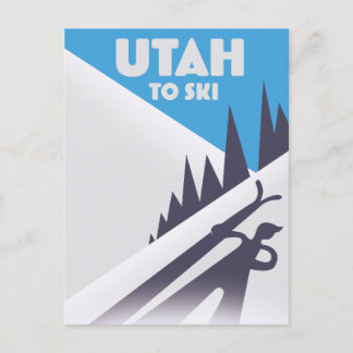 Postal Festiva Utah para esquiar