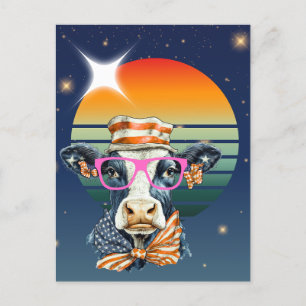 Postal Festiva Vaca estadounidense