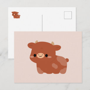 Postal Festiva Vaca Roja Sueca