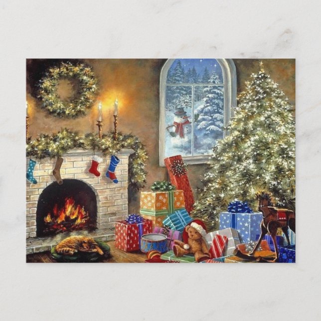 Postal Festiva Vacaciones acogedoras (Anverso)