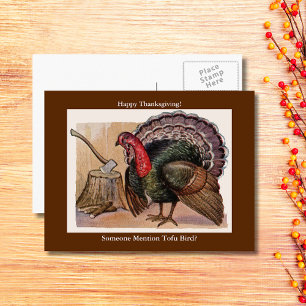 Postal Festiva Vacaciones de época alguien menciona pájaro tofu, 