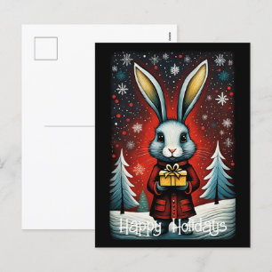 Postal Festiva Vacaciones de los Navidades de Invierno de Santa R