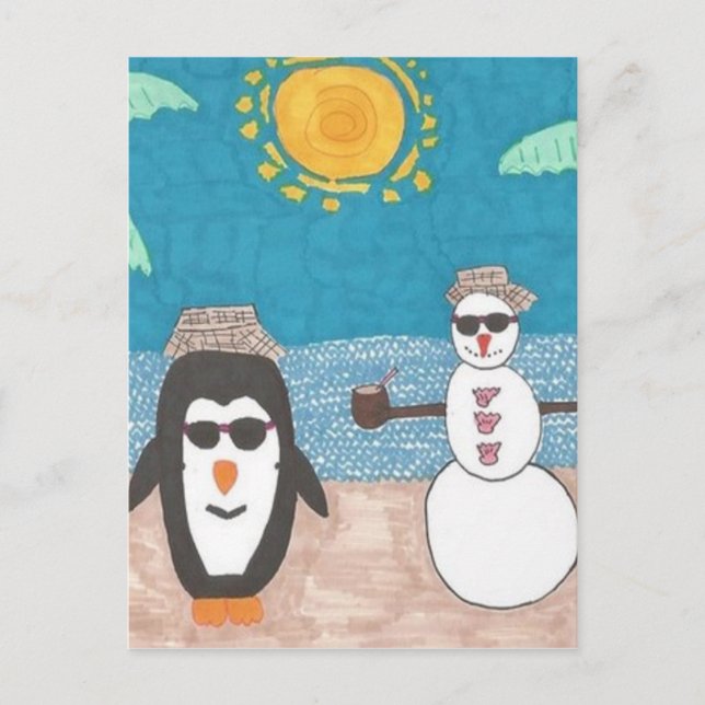 Postal Festiva Vacaciones de navidades (Anverso)