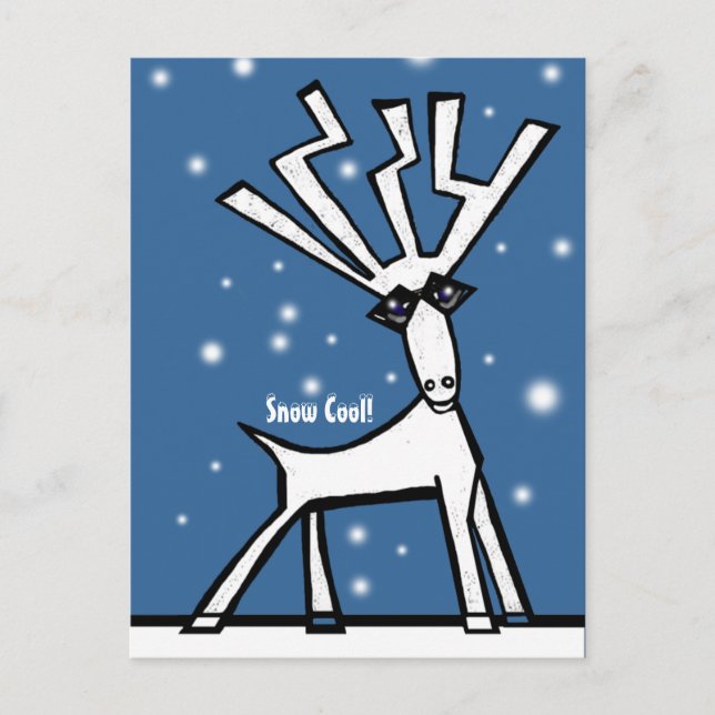 Postal Festiva Vacaciones de nieve (Anverso)