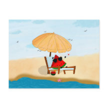 vacaciones de verano en la playa de sandía