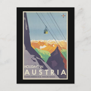 Postal Festiva Vacaciones en Austria