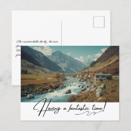 Postal Festiva Vacaciones en el pueblo