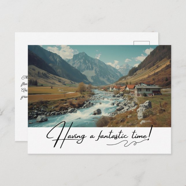 Postal Festiva Vacaciones en el pueblo (Anverso / Reverso)