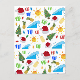 Postal Festiva Vacaciones en la playa de verano para navidades