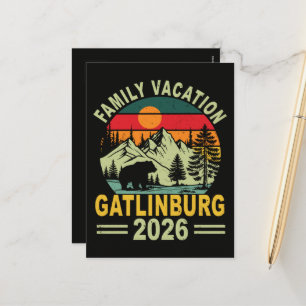 Postal Festiva Vacaciones familiares 2026 Gatlinburg Tennessee