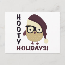 Postal Festiva ¡Vacaciones Hipster Hooty!