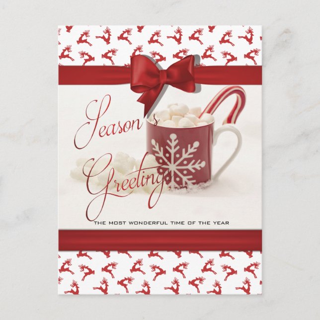 Postal Festiva Vacaciones para navidades, mejor momento del año (Anverso)