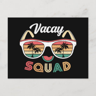 Postal Festiva Vacaciones Vacay Squad Funny Beach Summer