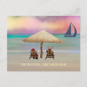 Postal Festiva Vacaciones veraniegas en Isla Tropical de Renos Sa