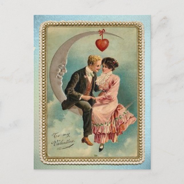 Postal Festiva valentinas victorianas (Anverso)