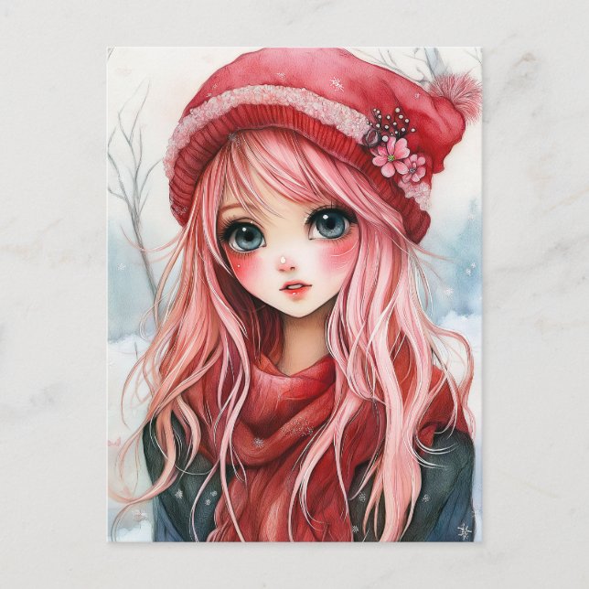 Postal Festiva Valentine Chica (Anverso)