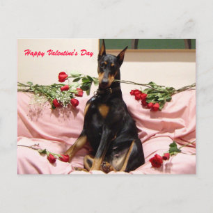 Postal Festiva Valentine Dobercard
