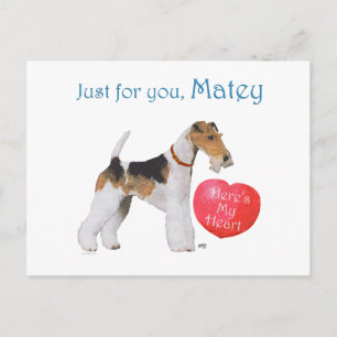 Postal Festiva Valentine Fox Terrier de pelo duro