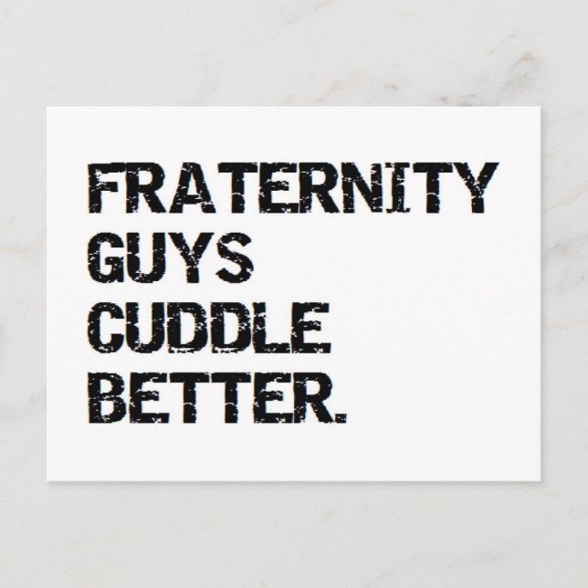 POSTAL FESTIVA VALENTINE GUYS CUDDLE MEJOR (Anverso)