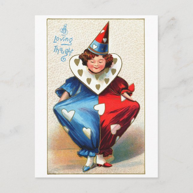 Postal Festiva Valentine Harlequin (Anverso)