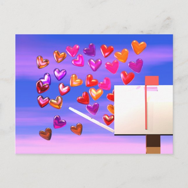 Postal Festiva Valentine Heart Mail (Anverso)
