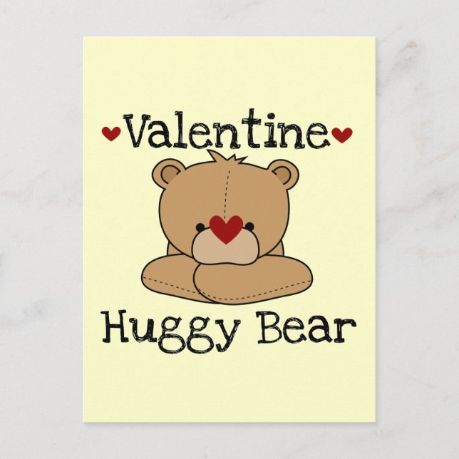 Postal Festiva Valentine Huggy Bear (Anverso)