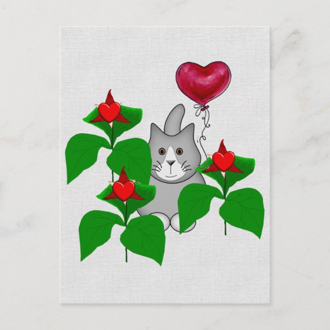 Postal Festiva Valentine Kitty Cat (Anverso)