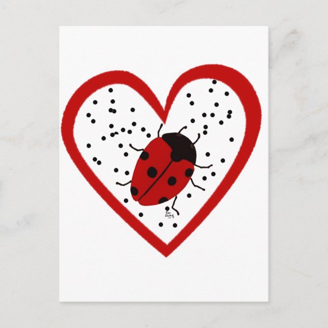 Postal Festiva Valentine Ladybug (Anverso)