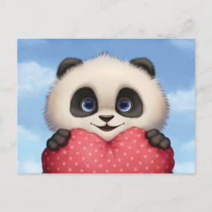 Postal Festiva Valentine Panda