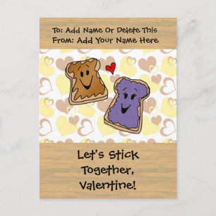 Postal Festiva Valentine Peanut Butter y Jelly