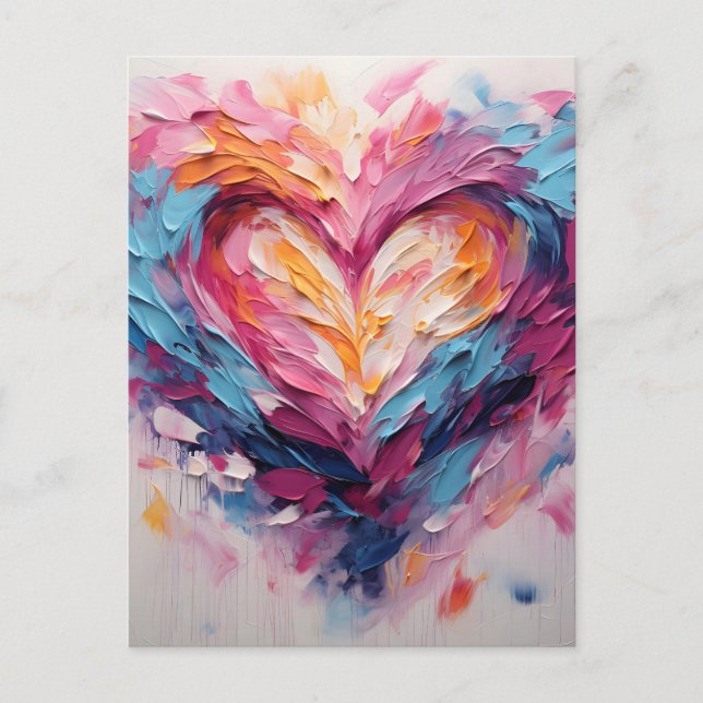 Postal Festiva Valentine Radiant Love Heart Splash (Anverso)