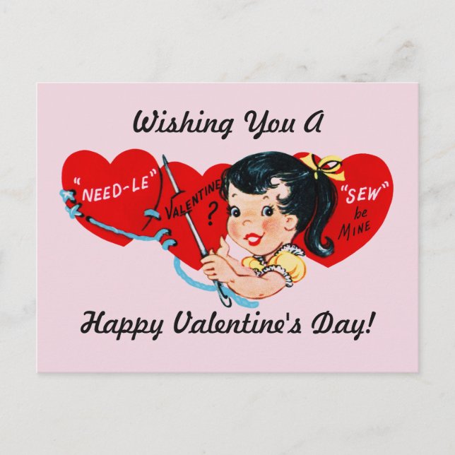 Postal Festiva Valentine Sew Be Mine (Anverso)