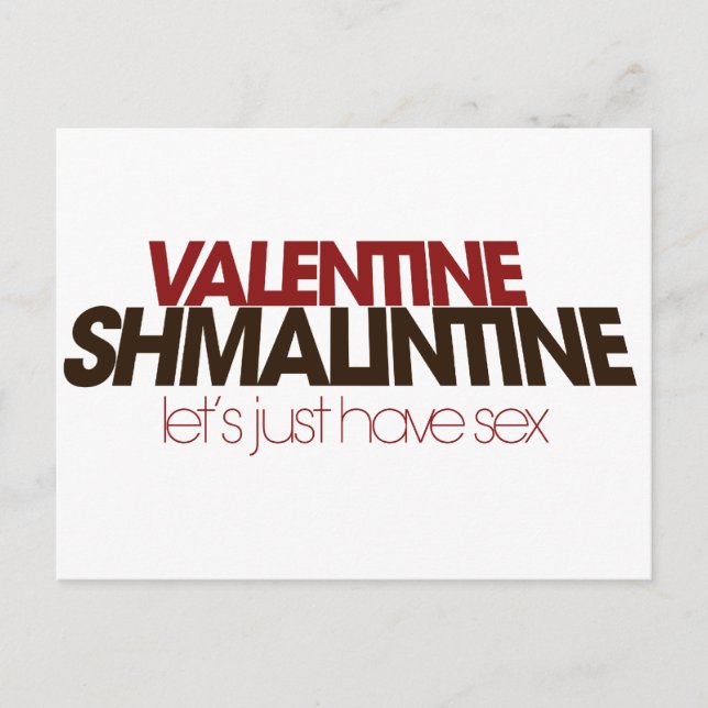 Postal Festiva Valentine Shmalintine (Anverso)