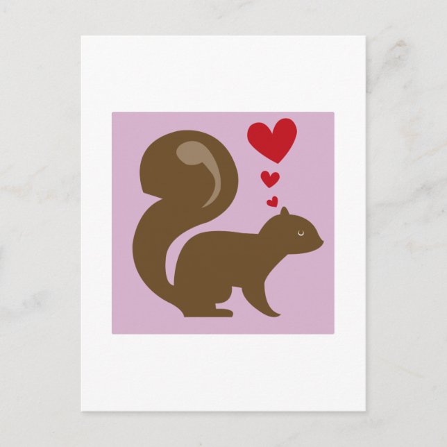 Postal Festiva Valentine Squirrel (Anverso)