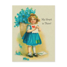 Valentine Sweet little girl Forget-me-nots CC1255