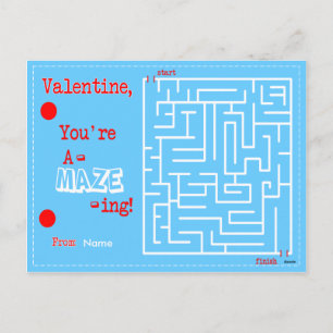 Postal Festiva Valentine You are A-MAZE-ING