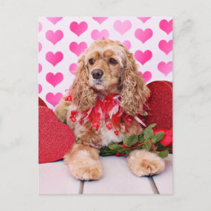 Postal Festiva Valentines - Cocker Spaniel - Bella