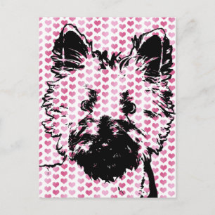 Postal Festiva Valentines - Westie Silhouette