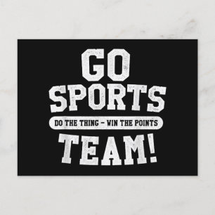 Postal Festiva ¡Vamos Equipo Deportivo! Deportes divertidos