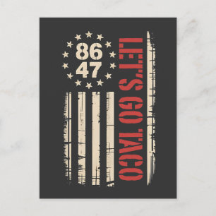 Postal Festiva Vamos TACO Trump siempre se ríe