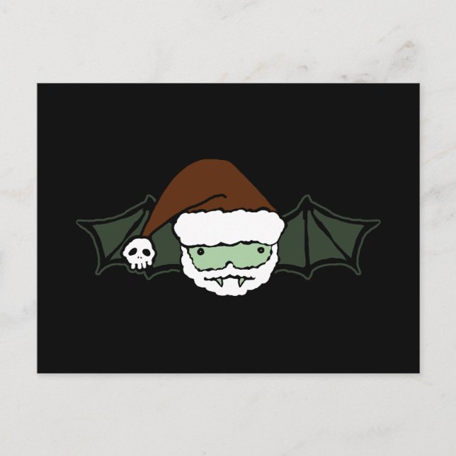 Postal Festiva Vampiro Santa Bat (Anverso)