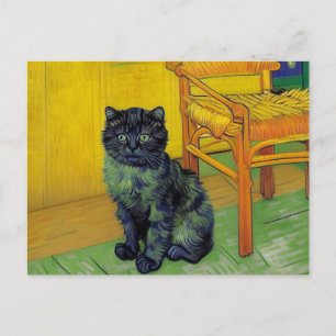 Postal Festiva Van Gogh Black Cat