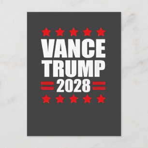 Postal Festiva Vance Trump elecciones presidenciales 2028