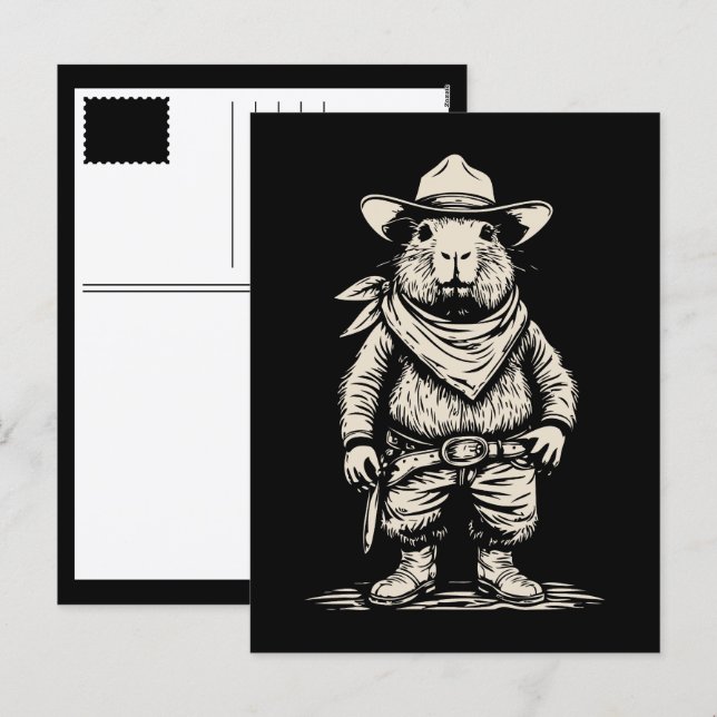Postal Festiva vaquero carpincho (Anverso / Reverso)