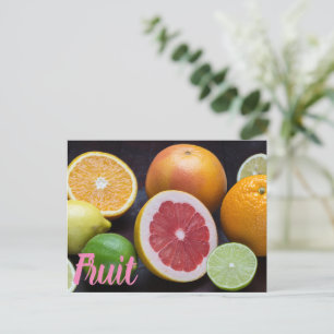 Postal Festiva Variación de naranja cítrico, cal, mandarina,