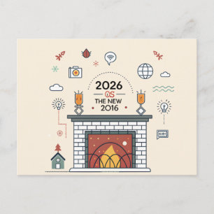 Postal Festiva Vector de Cultura Digital 2026 Es El Nuevo 2016