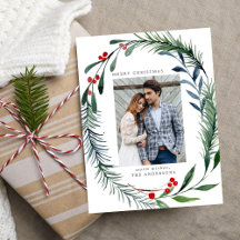 Vegetación festiva y foto de la guirnalda Holly Be