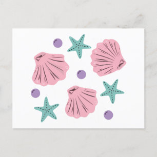 Postal Festiva Vegetales y starfish