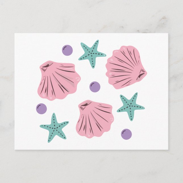 Postal Festiva Vegetales y starfish (Anverso)
