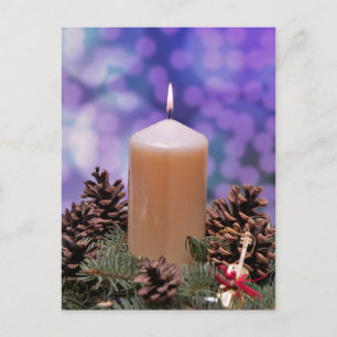 Postal Festiva velas de navidades
